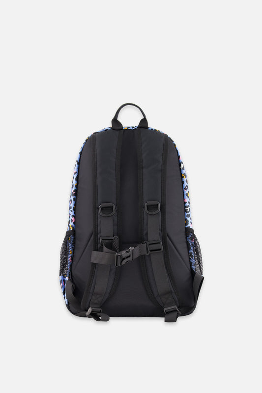 Kids Backpack Blue Leopard Print