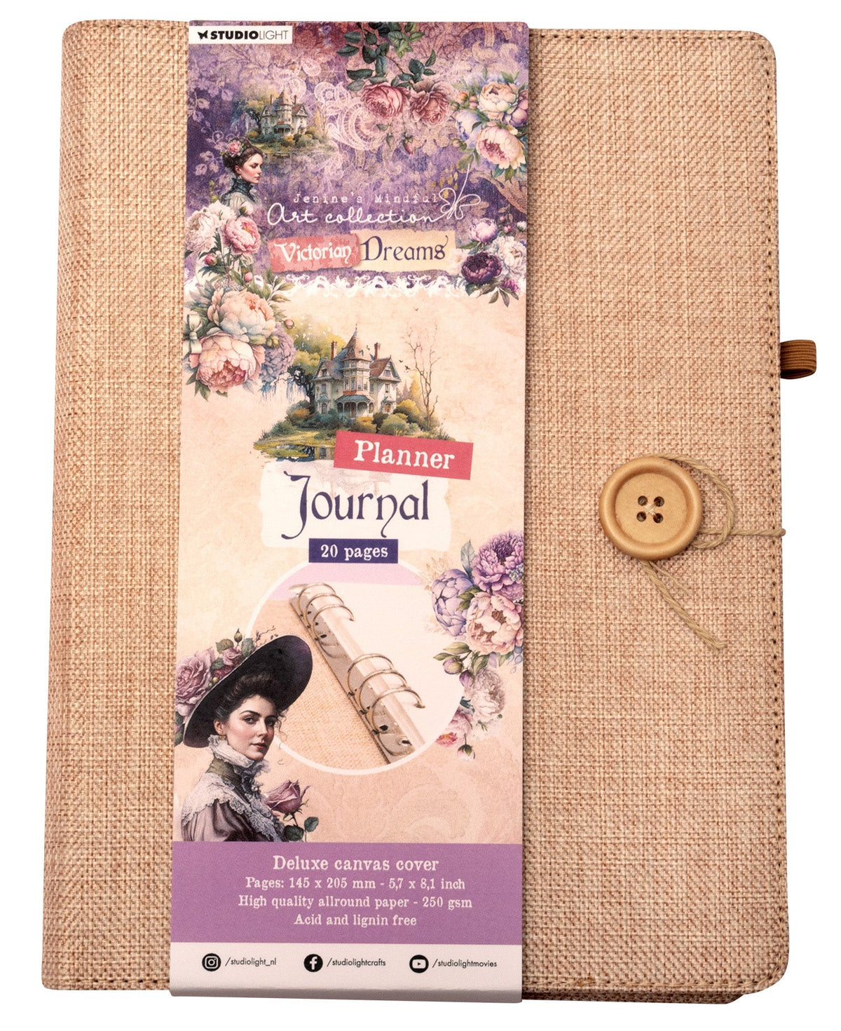 JMA Journal Deluxe Canvas Planner Victorian Dreams 20 SH