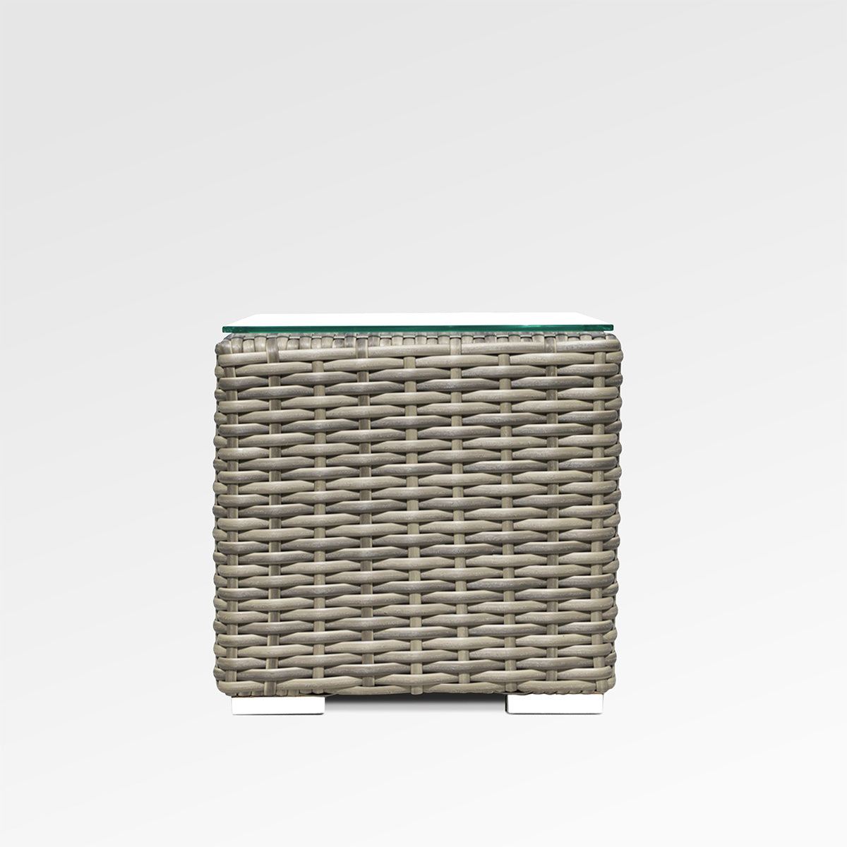 Jasmine End Table with Tempered Glass Top