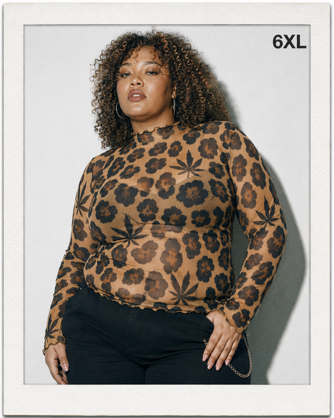 Leopard Mesh Top