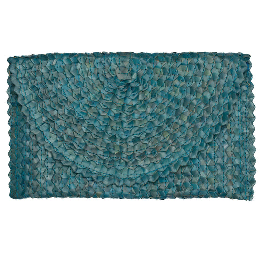 Pandan Leaf Clutch Purse - Blue