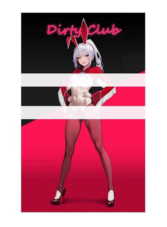 Wild Bunny Cow Girl PU Leather Jacket Sheer Sexy Ligerie Cosplay Costume Set