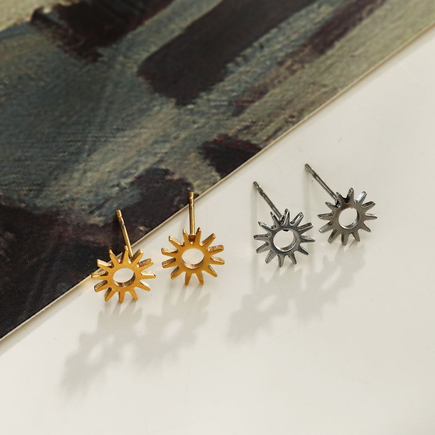 Style EDLA: 'Starry Night' Stud Earrings Silver