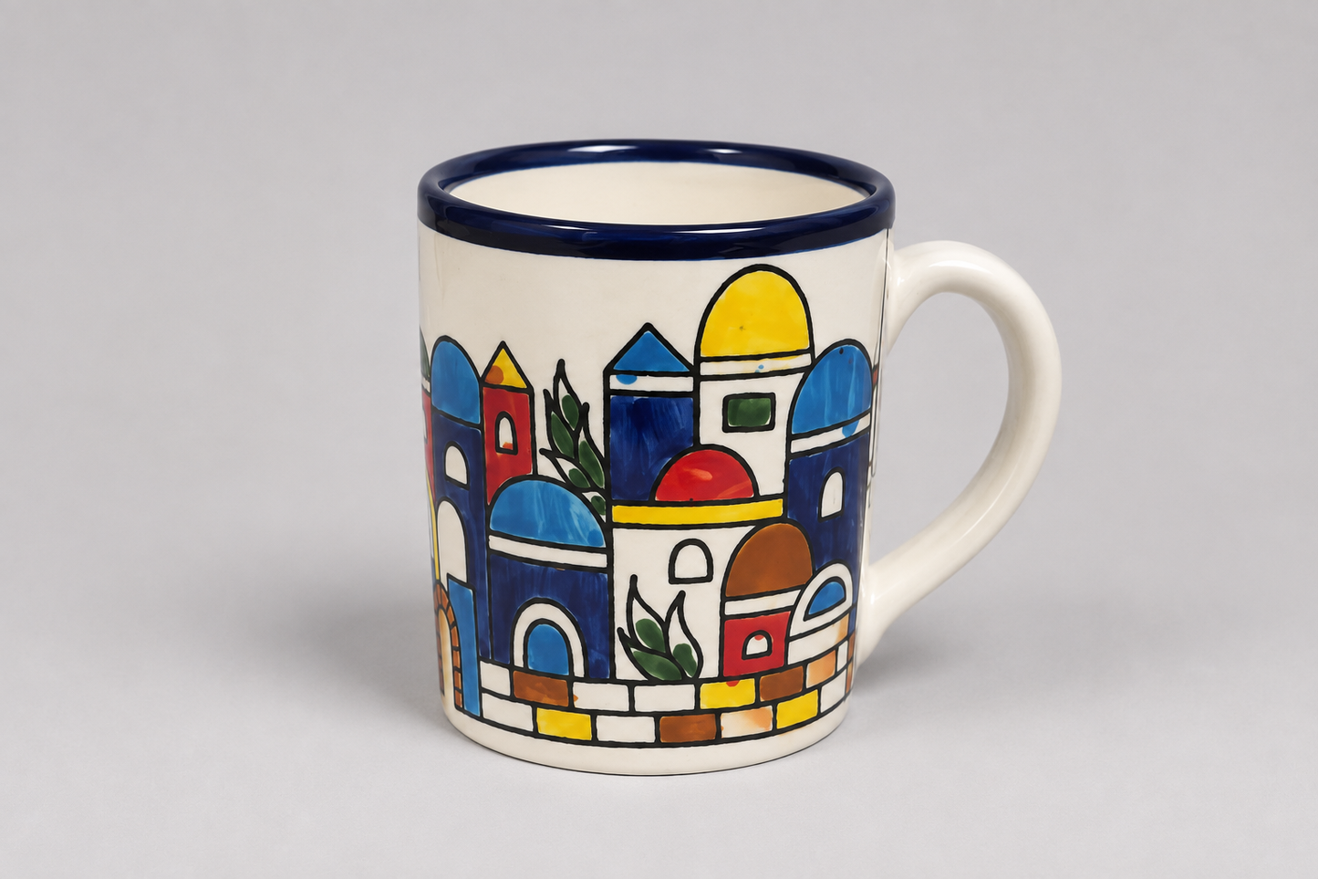 Mug Handcrafted Palestine Ceramic Mug Olive Harmony