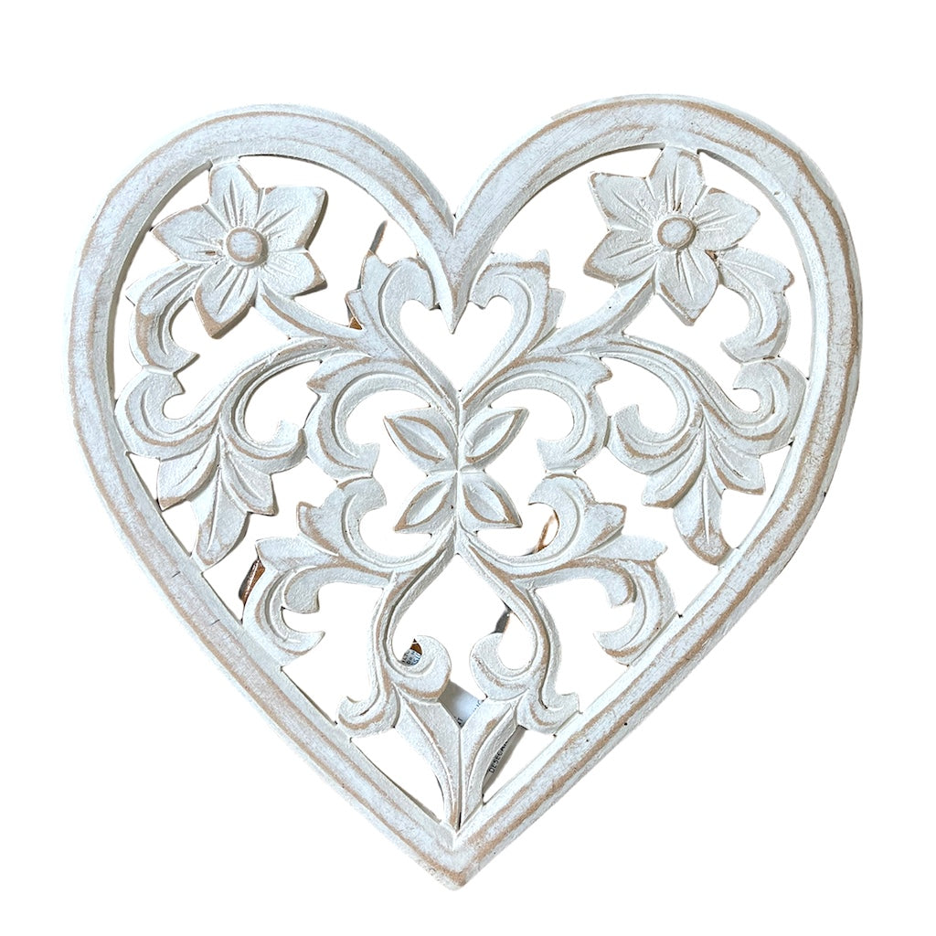Wooden Carved Heart