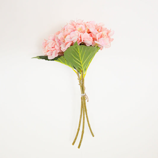 Beverly Artificial Pink Hydrangea Bouquet 18'' X 8'' (Set Of 3)