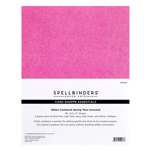 Spring Tones Glitter Cardstock - 10 Pack