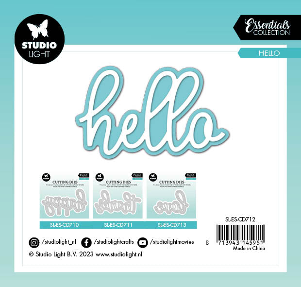 SL Cutting Die Hello Essentials 105x100x1mm 2 PC nr.712