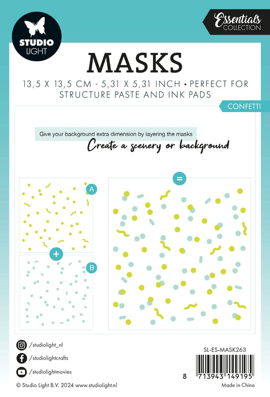 SL Mask Confetti Essentials 135x135x1mm 2 PC nr.263
