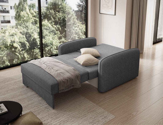 Laine Condo Style 1 Seater Storage Sleeper Sofa - Medium Grey