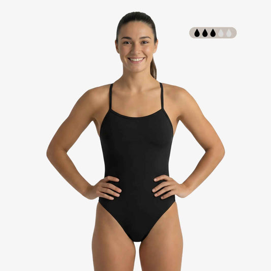 Onyx SecureFlo Open-Back One-Piece Period Swimsuit by Norca