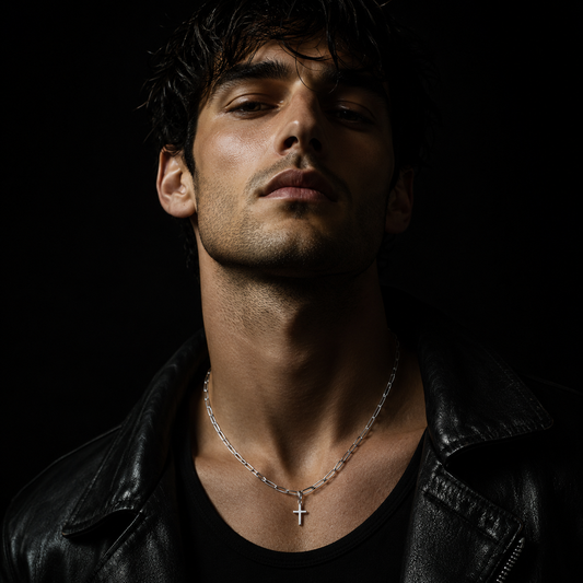 CROSS Charm Silver (White Gold): Minimalist Faith Charm for Necklaces & Bracelets