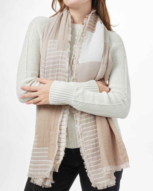 Organic Cotton Peaks Blanket Scarf