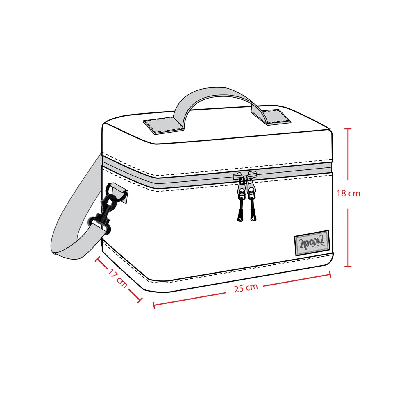 Lunch Box Blue Diamond Print