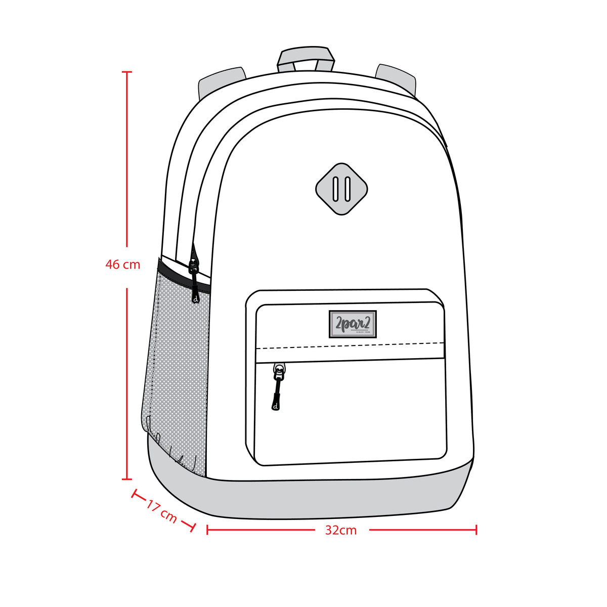 Kids Backpack Blue And Orange Gradient