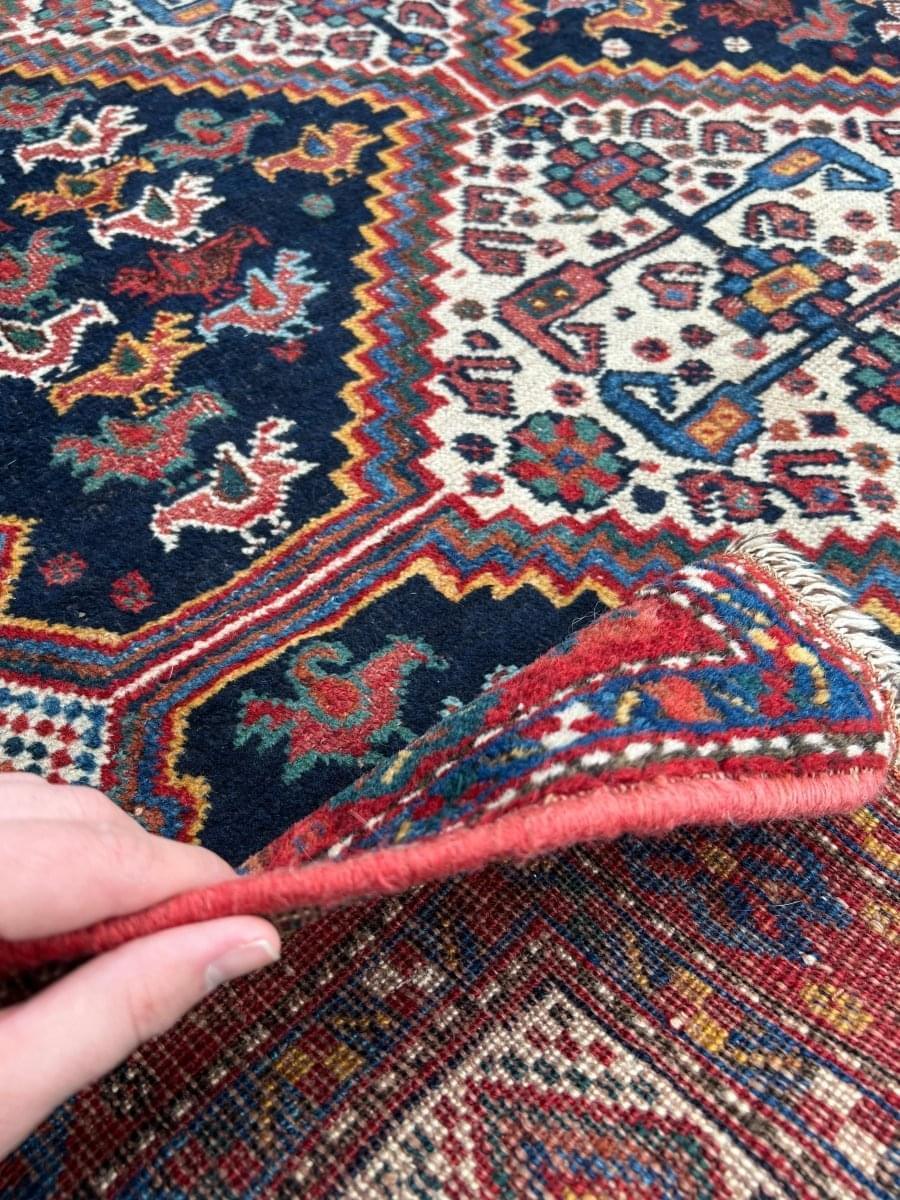 Antique Persian Khamseh Rug | 5' 9" x 4' 1"