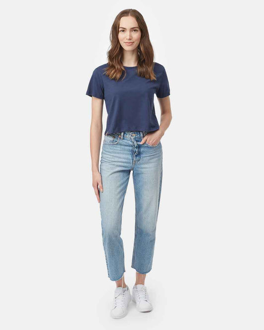 Organic Cotton Relaxed Cropped T-Shirt