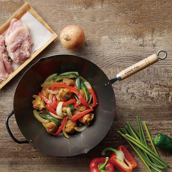 Yoshikawa Cook-Pal Ren Carbon Steel Wok 36cm | Made in Japan