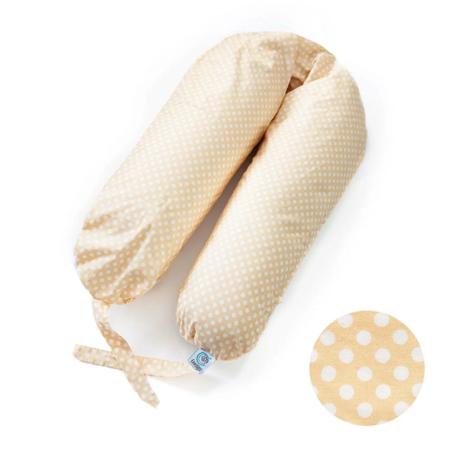 Coussin multifonctions maternité – Pois jaunes