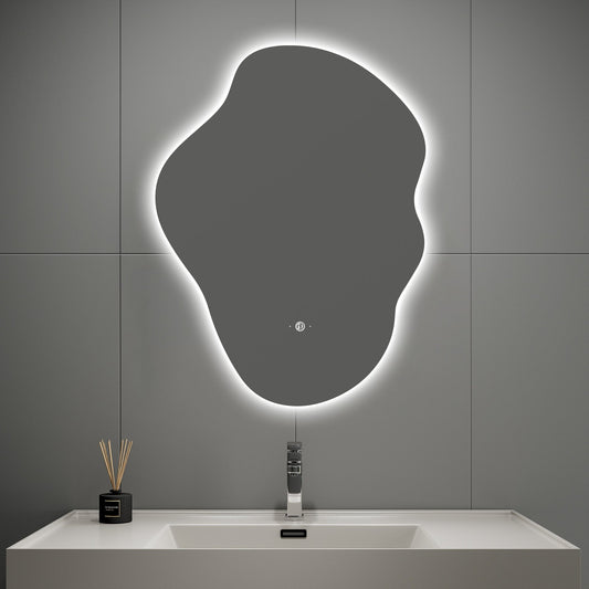 Flow Backlit LED Bathroom Mirror, Wave Sensor