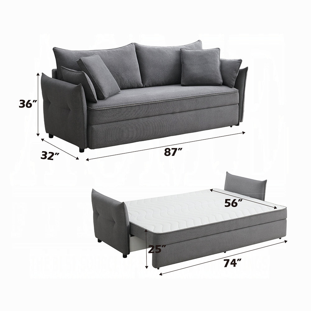 Cais Schlafsofa mit Stauraum in Grau