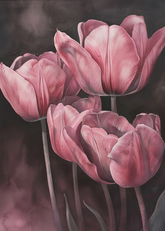 Wandbild Lila Tulpe 3