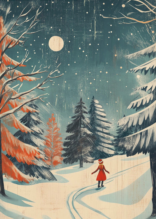 Wandbild Weihnachten Mädchen Leinwanddruck