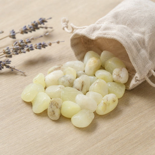 Sulfur Quartz Tumbled Stones