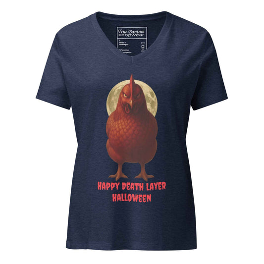 Halloween Death Layer Womenโs relaxed v-neck t-shirt