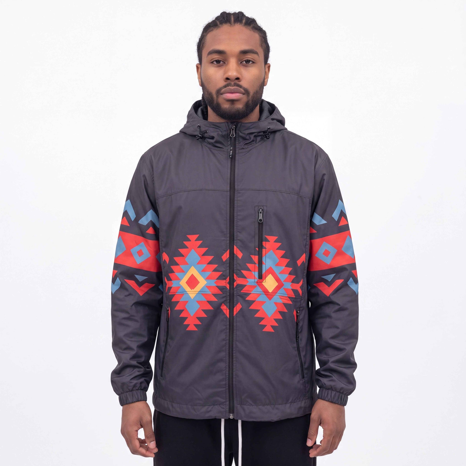 OLDTRIBES™ Sunrise Peaks Windbreaker(Black)