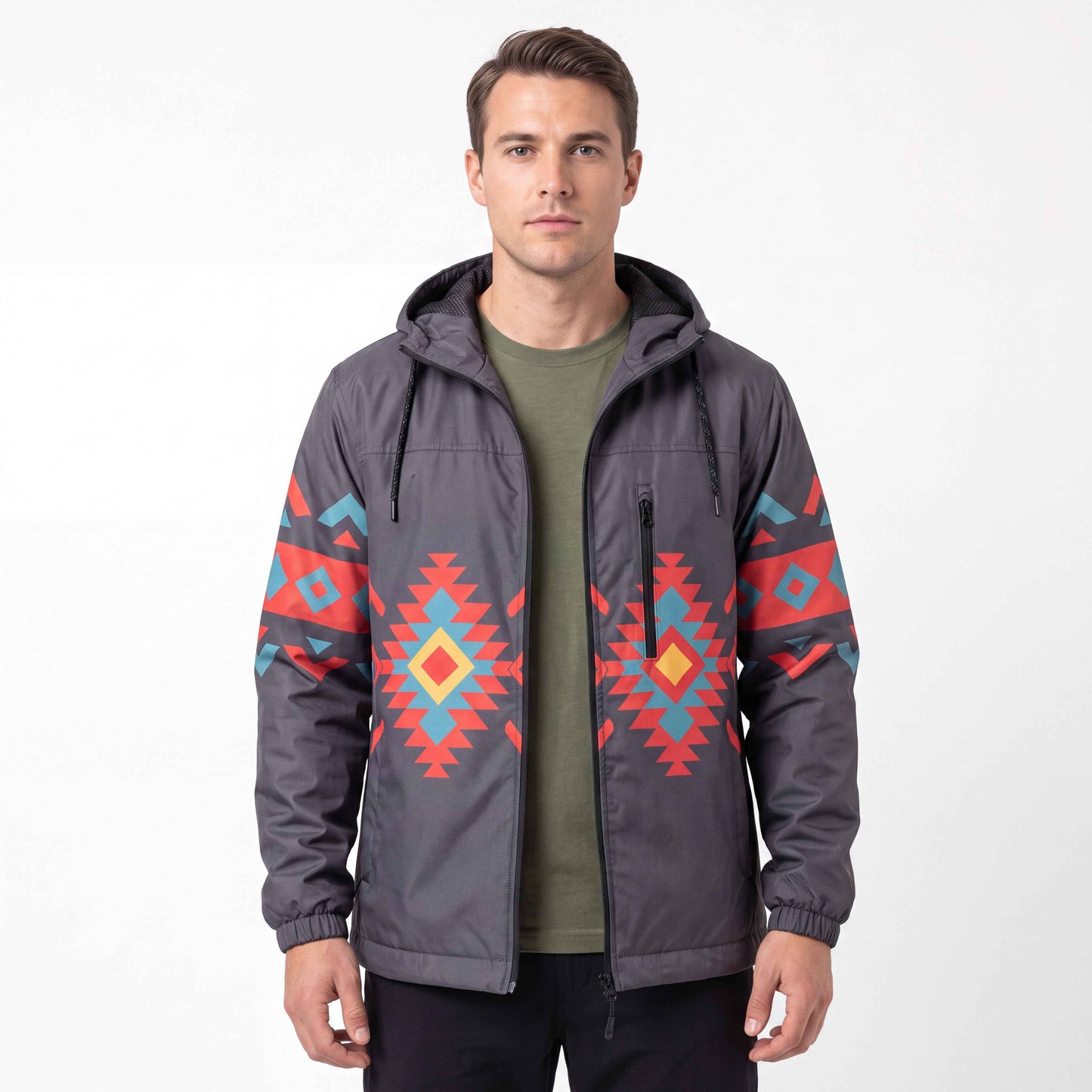 OLDTRIBES™ Sunrise Peaks Windbreaker(Black)