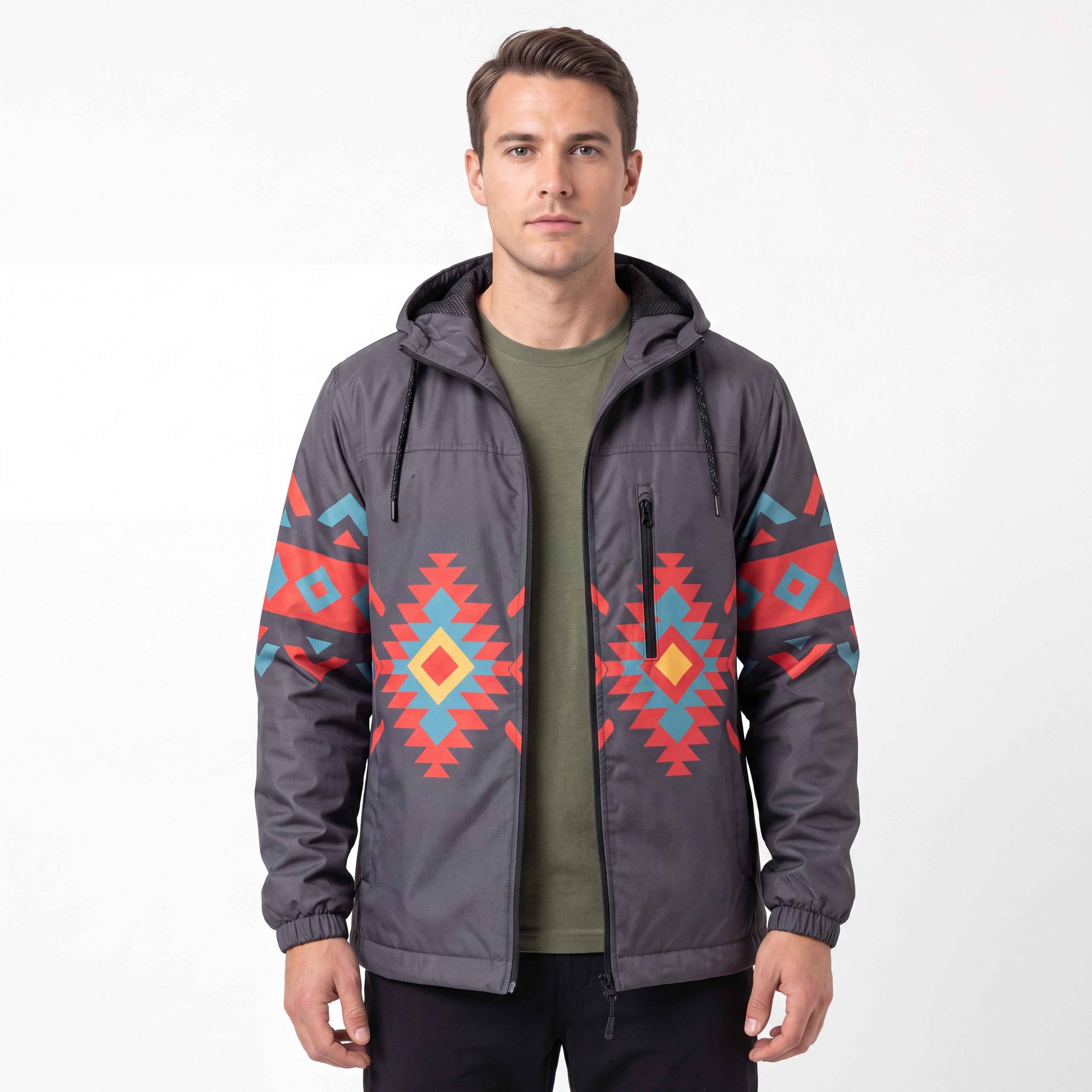 OLDTRIBES™ Sunrise Peaks Windbreaker(Black)