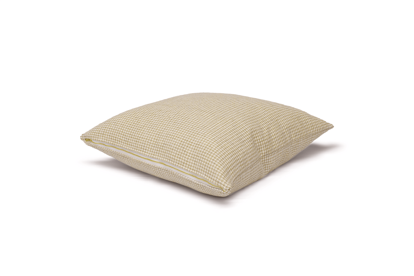 Oat Houndstooth Cushion Cover