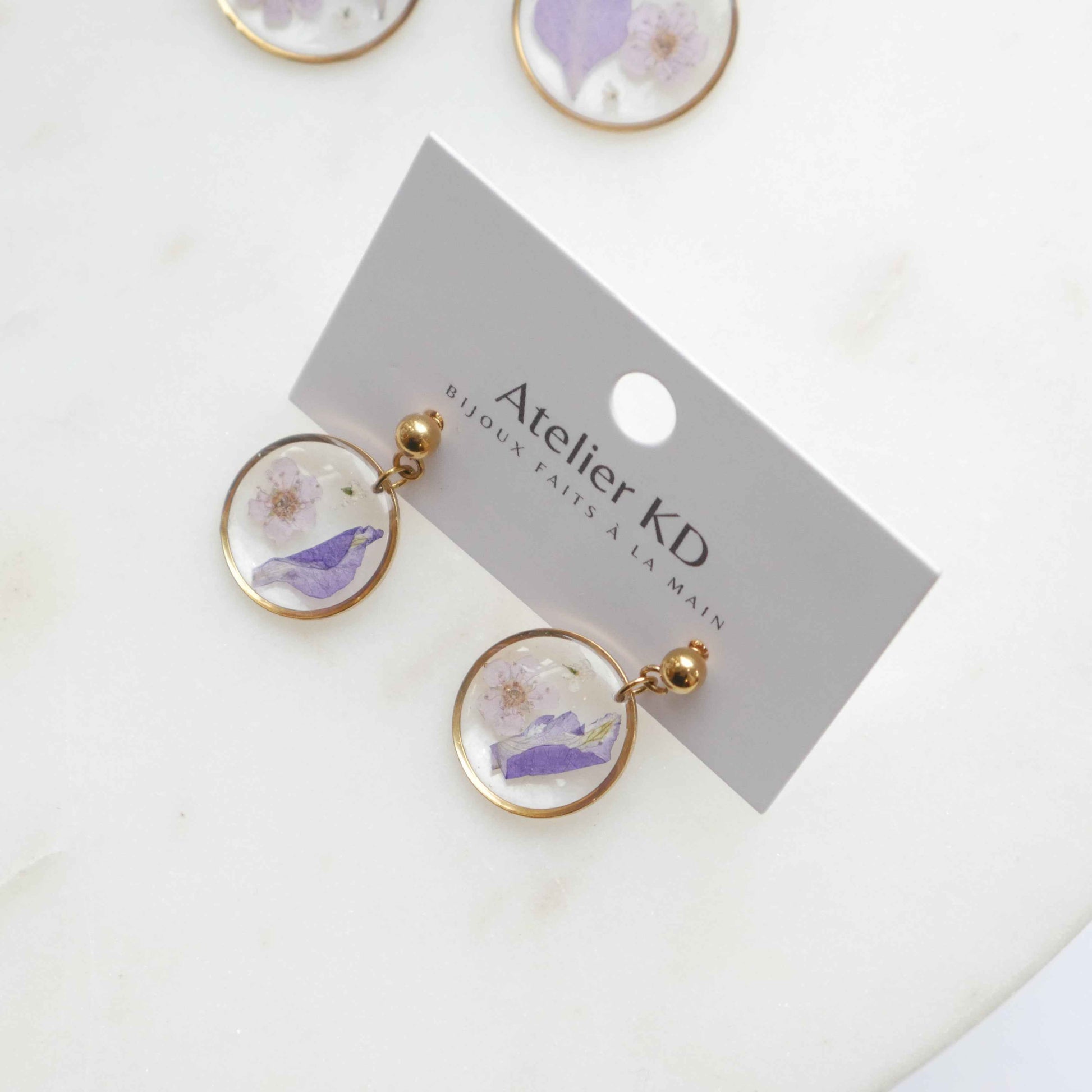 Boucles d'oreilles Léa - rond (moyen 15mm)