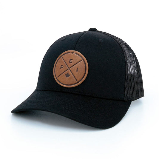 Prince Edward Island Compass Leather Patch Trucker Hat