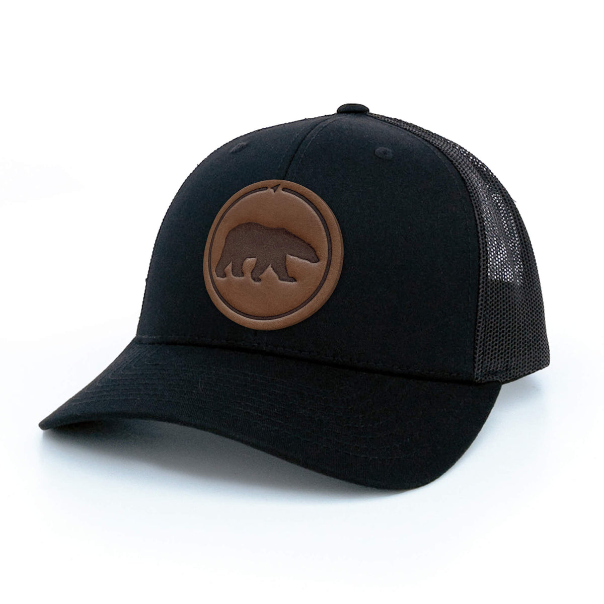 Polar Bear Leather Patch Trucker Hat