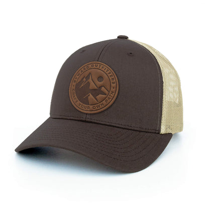 Mountain Escape Leather Patch Trucker Hat