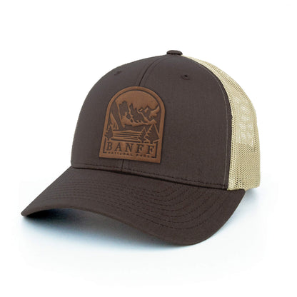Banff National Park Leather Patch Trucker Hat
