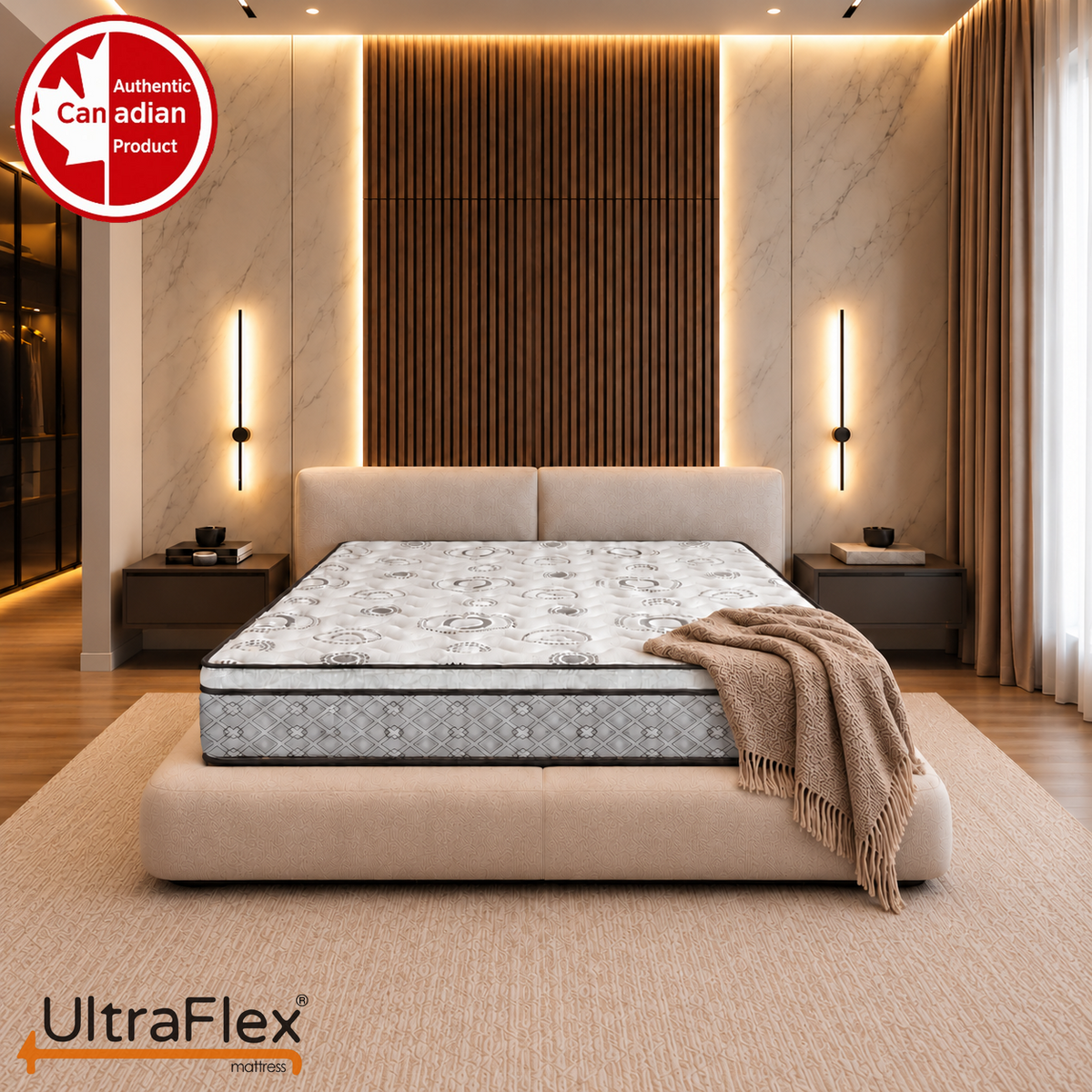 UltraFlex® EVOKE Orthopedic, Smart Cool Gel Memory Foam, Eco-friendly FIRM Mattress (Made in Canada)