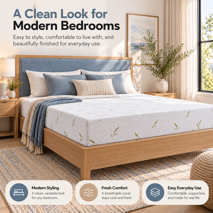 UltraFlex® EasySleep Reversible Gel-Infused Foam Mattress with Pressure Relief and Bamboo Cover — Made in Canada