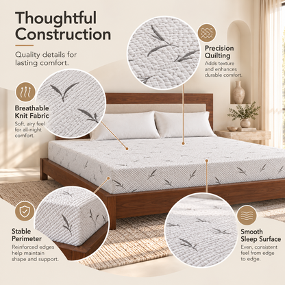 UltraFlex® SleepTight Gel Memory Foam Mattress with Bamboo Cover and Pressure Relief — Made in Canada