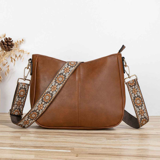 Women's Simple Crossbody Bag – PU Leather Shoulder Purse for Everyday Use