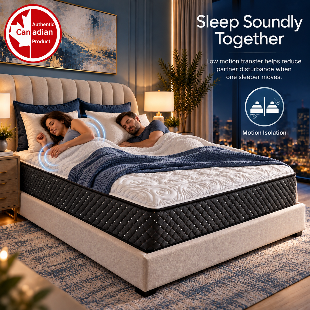 UltraFlex® IMPERIAL Orthopedic Pocket Coil Mattress with Multi-Posture Support and Quilted Foam Comfort — Made in Canada