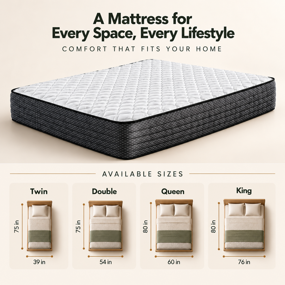 UltraFlex® PRESTIGE Medium Firm Pocket Coil Hybrid Mattress with Premium Foam Comfort — Made in Canada