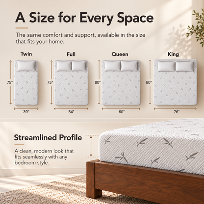 UltraFlex® SleepTight Gel Memory Foam Mattress with Bamboo Cover and Pressure Relief — Made in Canada
