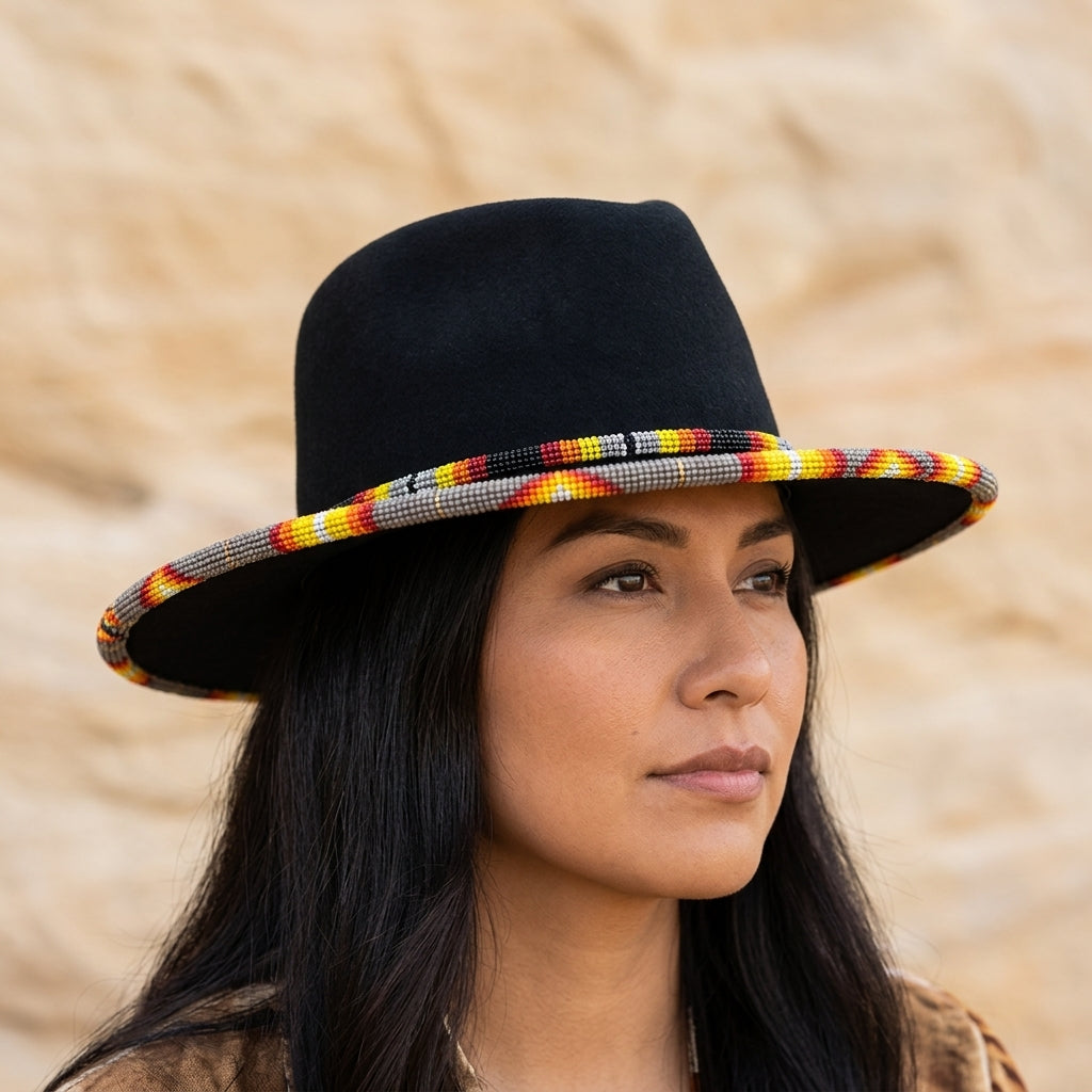 Size-57 Handmade Beaded Hat