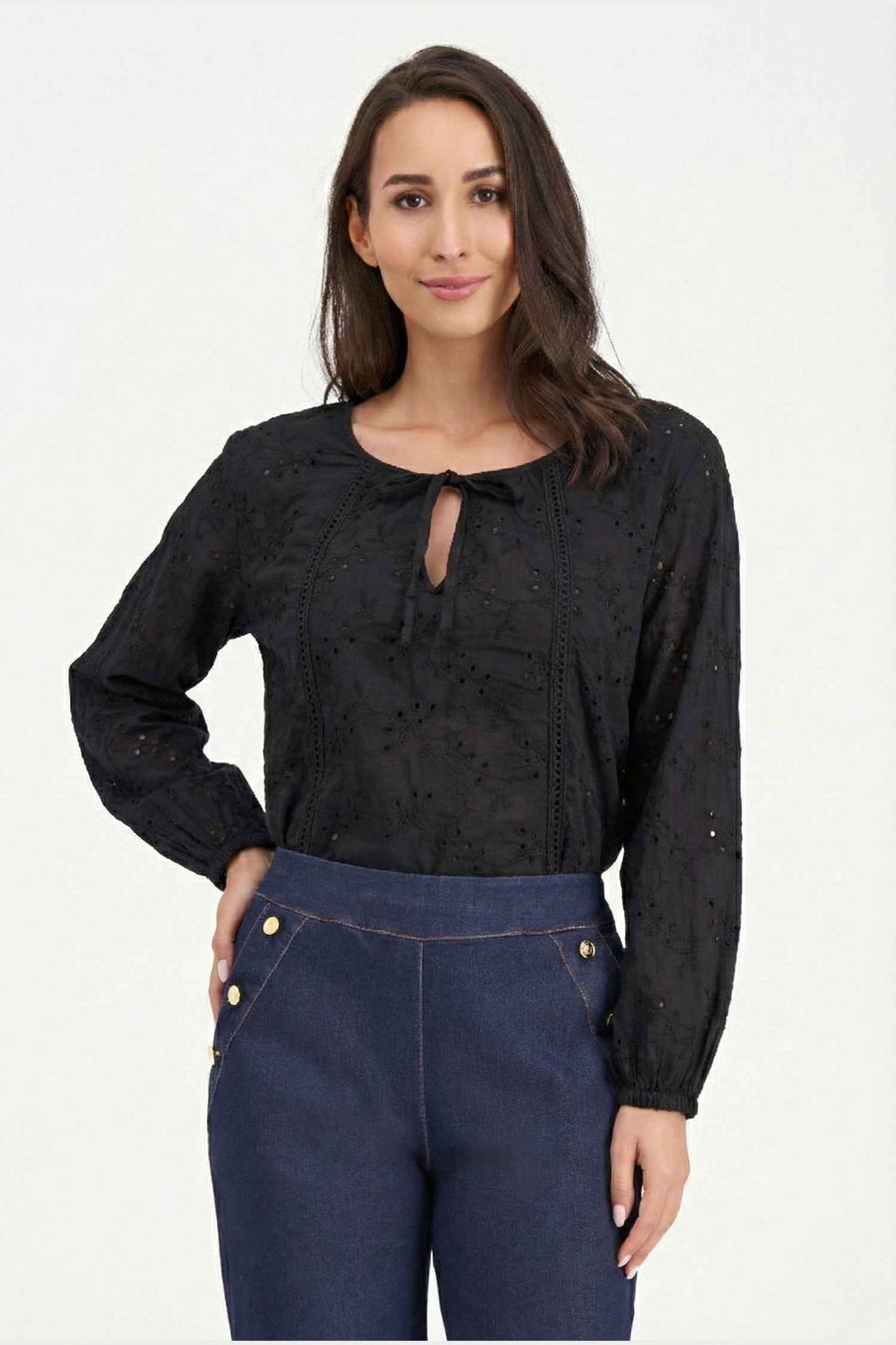 Women's Knit/Woven Combo Top