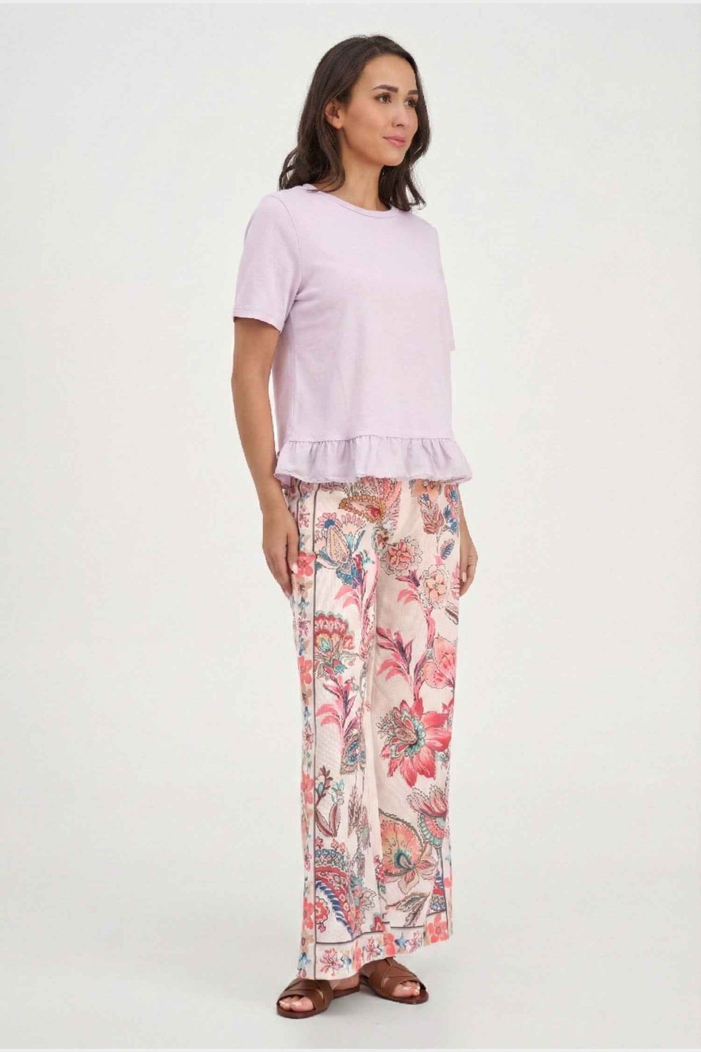 Women's Knit/Woven Combo Top