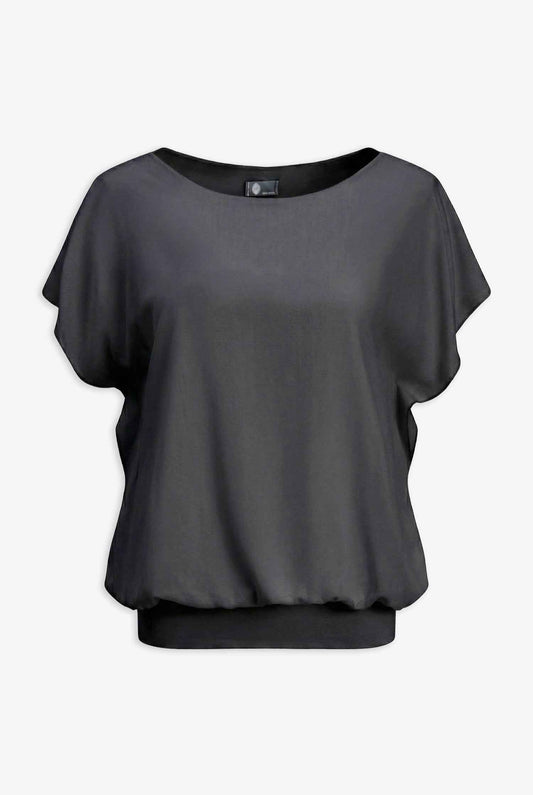 Women's Woven Boat-Neck Top