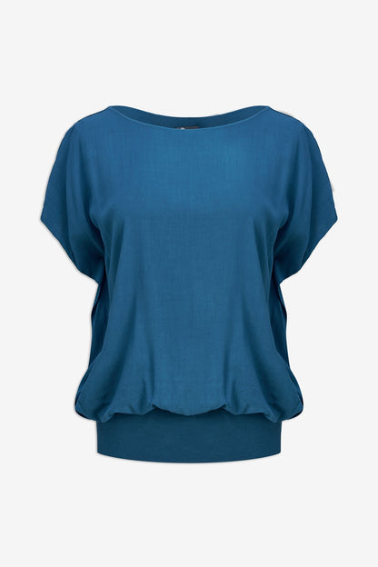 Women's Woven Boat-Neck Top